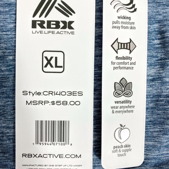 NWT RBX Space Dye Crop Pullover Moisture Wicking Hoodie - Picture 5 of 13